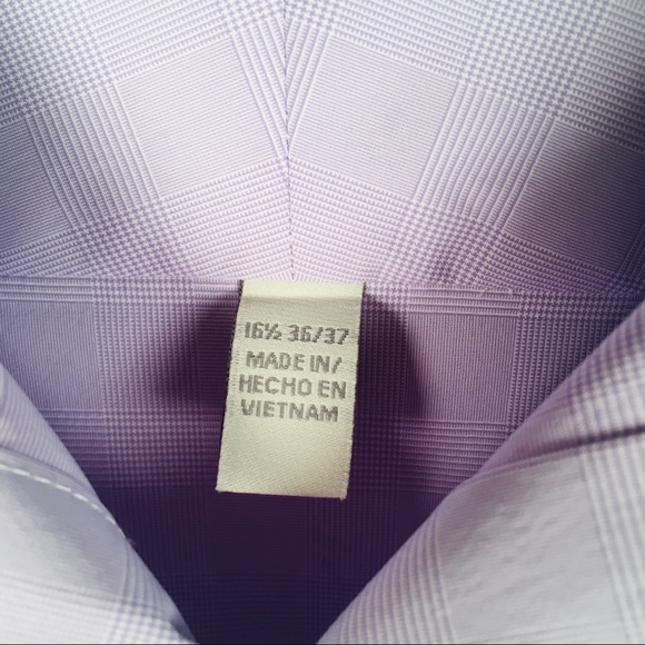 Perry Ellis  Men's Dress Shirt Purple 16 1/2 - Picture 5 of 8